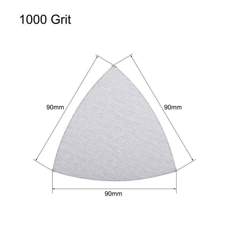  [AUSTRALIA] - uxcell Triangle Detail Sander Sandpaper Hook and Loop 3-1/2 Inch Sanding Pad White Abrasive 1000 Grit 6 Pcs