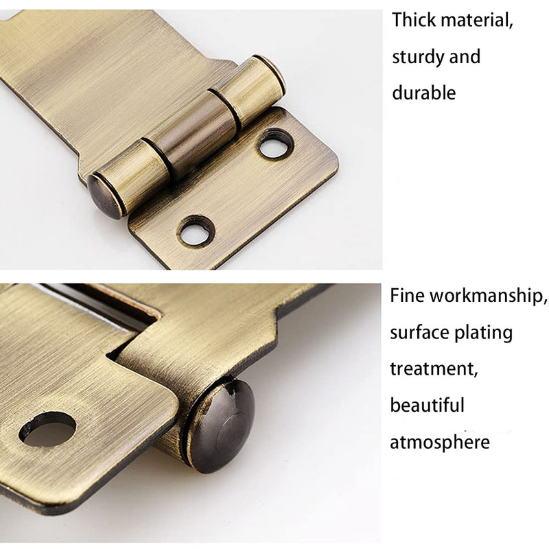  [AUSTRALIA] - 2 Packs Keyed Hasp Locks Twist Knob Keyed Locking Hasp for Small Doors, Cabinets and More,Stainless Steel Steel, Hasp Lock Catch Latch Safety Lock Door Lock with Keys (3inch, Bronze) 3inch