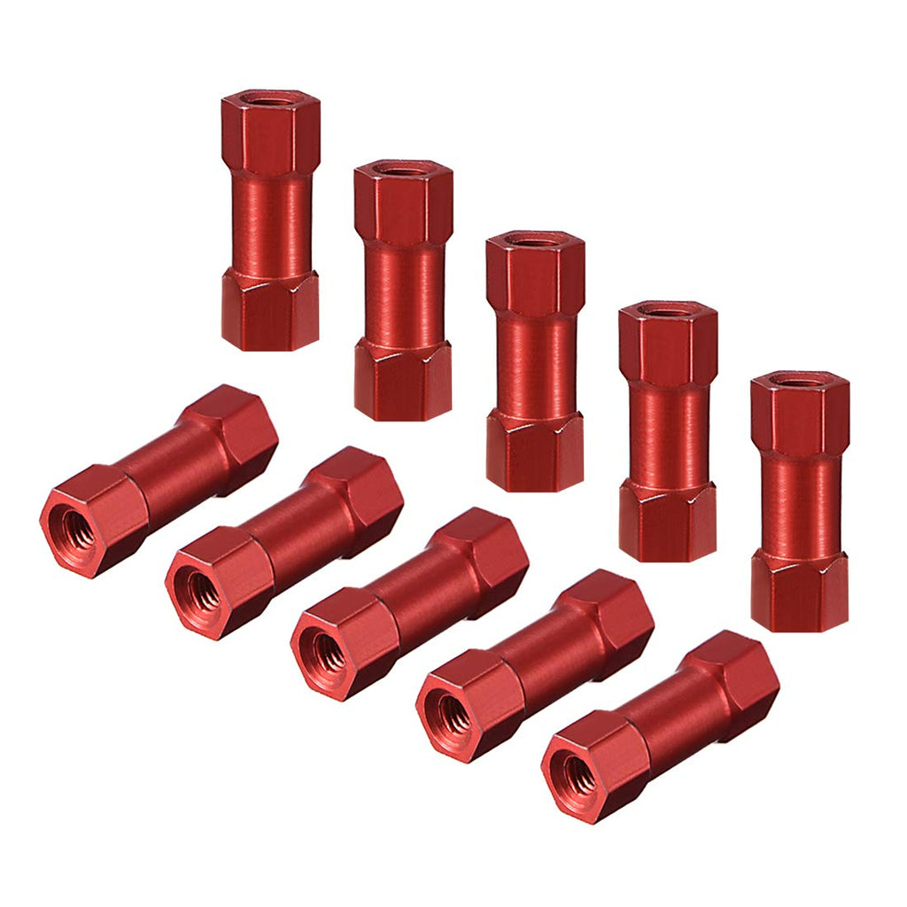  [AUSTRALIA] - uxcell Hex Aluminum Standoff Spacer Column M3x15mm,for RC Airplane,FPV Quadcopter,CNC,Red,10pcs 15mm Red