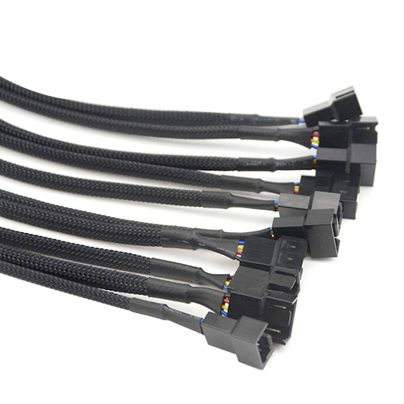  [AUSTRALIA] - WMYCONGCONG 10 PCS 10" 4 Pin Fan Extension Power Cable Computer PC Fan Power Extension Cable for PWM Fan Computer ATX Case