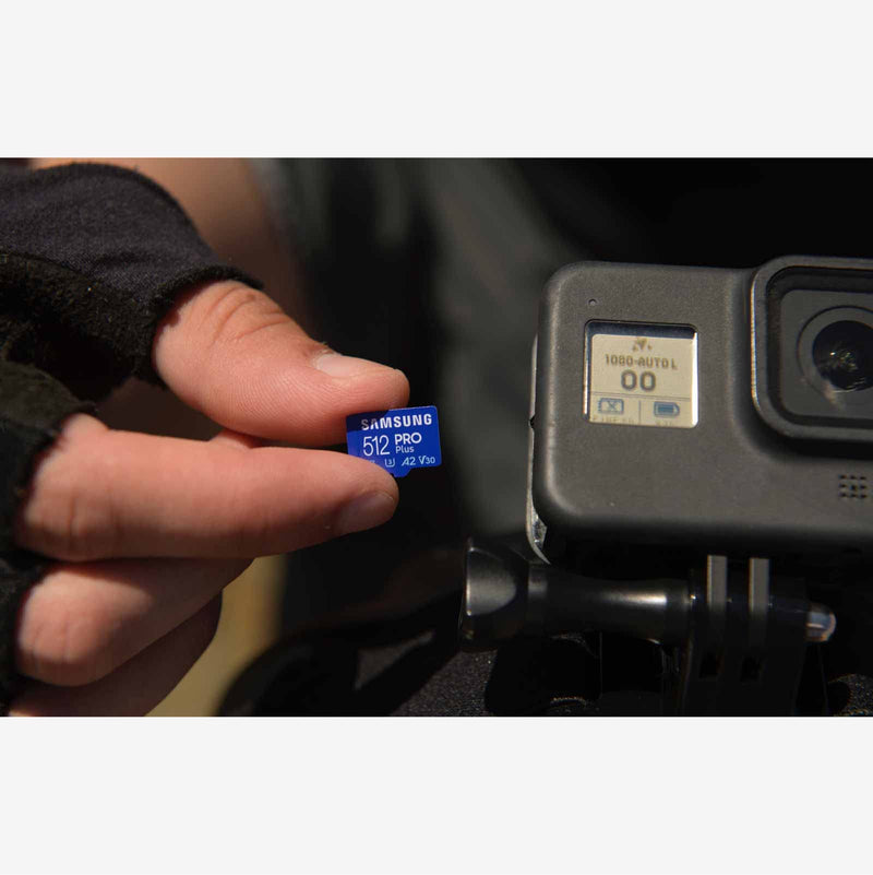  [AUSTRALIA] - SAMSUNG PRO Plus microSD Memory Card + Reader, 512GB MicroSDXC, Up to 180 MB/s, Full HD & 4K UHD, UHS-I, C10, U3, V30, A2 for Android Phones, Tablets, GoPRO, DJI Drone, MB-MD512SB/AM, 2023 New PRO Plus/Reader Read/Write 180/130MB/s