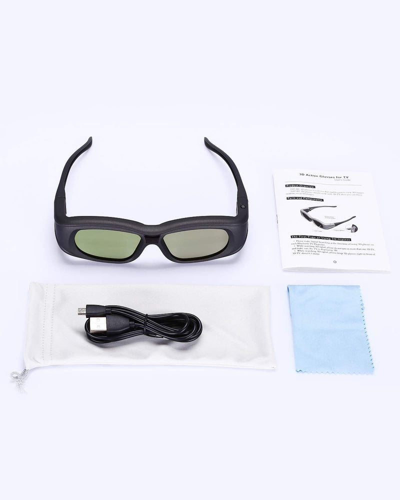  [AUSTRALIA] - 3D Glasses 1 Pack, Rechargeable Active Shutter 3D Glasses Compatible with Epson Sony LCD Projector/Sony Panasonic Samsung 3D Active TV