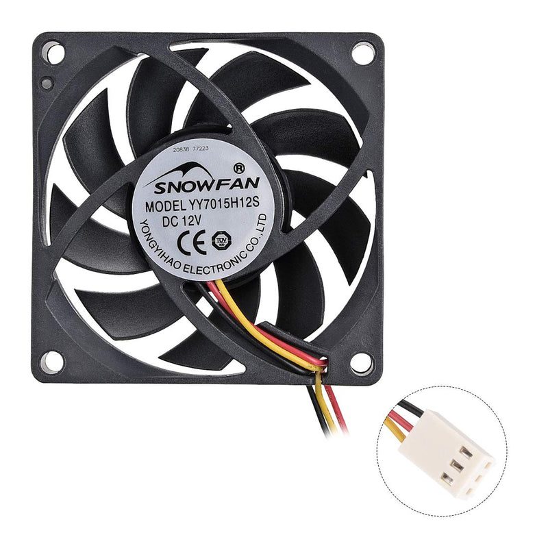  [AUSTRALIA] - uxcell SNOWFAN Authorized 70mm x 70mm x 15mm 12V Brushless DC Cooling Fan #0383