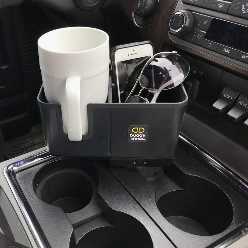  [AUSTRALIA] - Buddy Dock Car Cup Holder Organizer - Fits Any Cup Holder/Vehicle, Adjustable