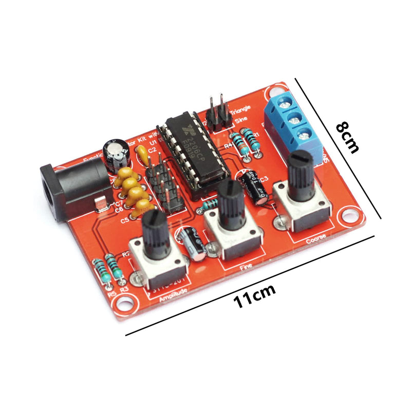  [AUSTRALIA] - XR2206 Signal Generator Function Generator Kit Sine/Triangle/Square Output 1Hz-1MHz Adjustable Frequency Amplitude DIY Finished Product