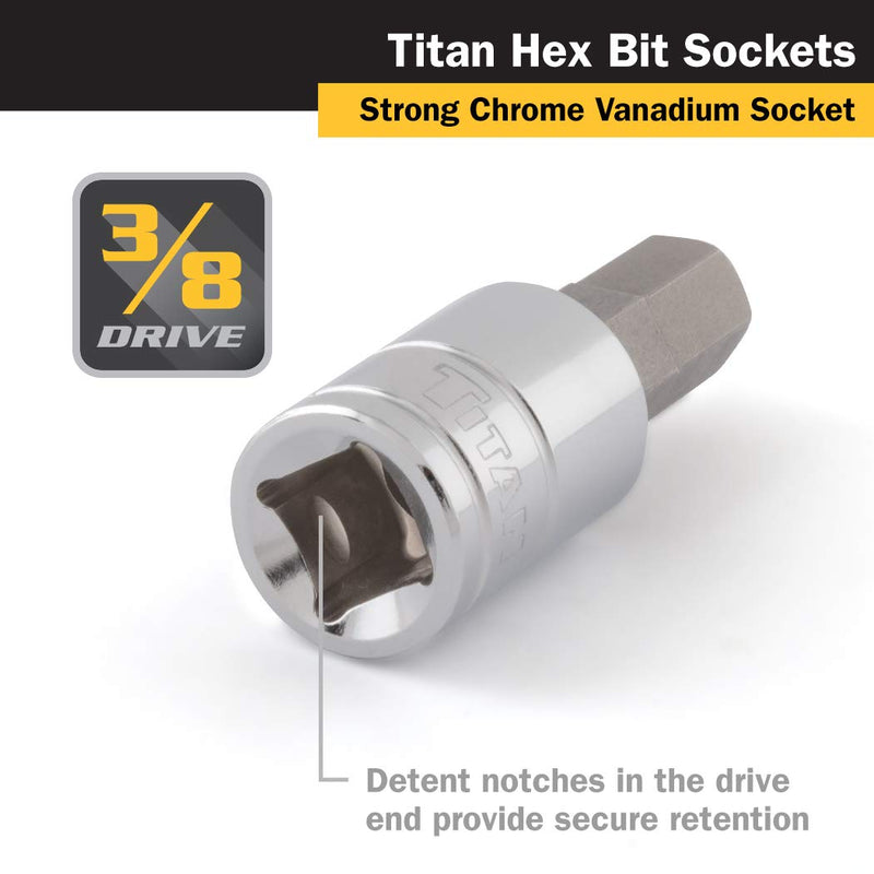  [AUSTRALIA] - Titan 15606 3/8-Inch Drive x 6mm Hex Bit Socket