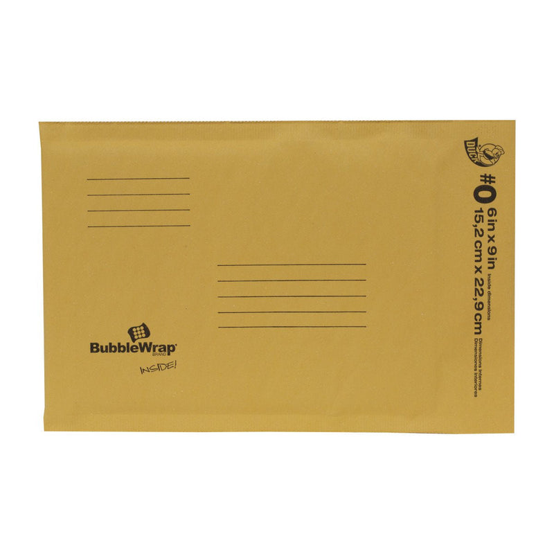  [AUSTRALIA] - Duck Brand Kraft Bubble Mailers, 0-6 x 9 Inches, 5-Pack (284691), Tan 6 x 9 inches