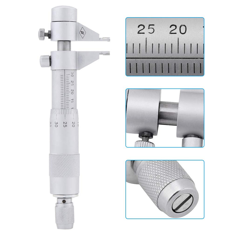  [AUSTRALIA] - Internal micrometer bore inner diameter measuring gauge 5-30mm measuring range 0.01mm precision spiral micrometer screw