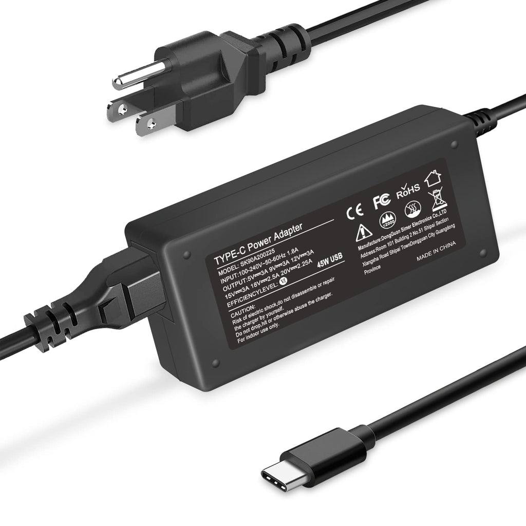  [AUSTRALIA] - 45W USB C Type C Charger for HP Chromebook X360 Spectre x360 13 Elite X2 TPN-CA01; 11-ae051wm 11-ae001tu 14-ca051wm 14-ca061dx 14-ca020nr; fit 918337-001 844205-850 28769-001 Power Supply Cord