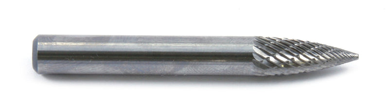 Forney 60126 Tungsten Carbide Burr with 1/4-Inch Shank, Tree Pointed, 1/4-Inch,Dark Grey - LeoForward Australia