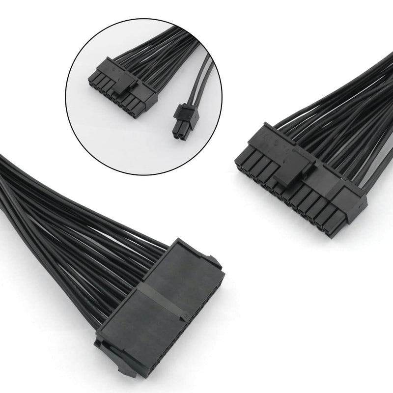  [AUSTRALIA] - 24Pin PSU Adapter DGHAOP 30cm 1 to 4 PSU Power Supply 24-Pin Extension Cable Connector Splitter Adapter for ATX Motherboard
