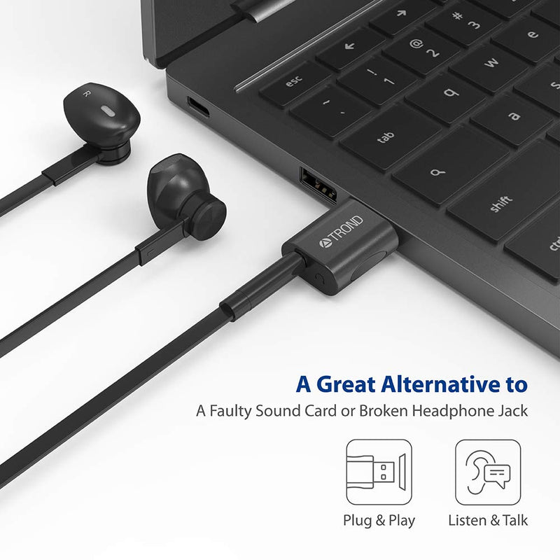  [AUSTRALIA] - TROND External USB Audio Adapter Sound Card with One 3.5mm Aux TRRS Headphone Jack for Integrated Audio Out & Microphone in for Windows/Mac/Linux/PC/Laptop/Desktop/PS5/PS4, Do Not Work for TV or Car ac2-p(TRRS)