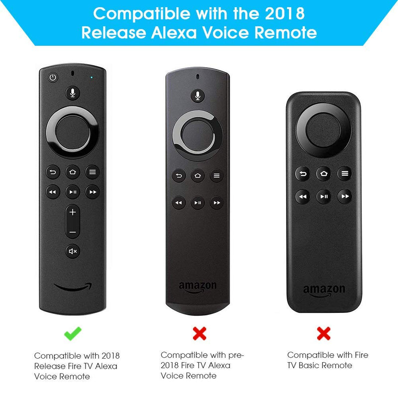 Remote Case/Cover for Fire TV Stick 4K,Protective Silicone Holder Lightweight[Anti Slip]ShockProof for Fire TV Cube/Fire TV(3rd Gen)Compatible with All-New 2nd Gen Alexa Voice Remote Control-Glow Blue Glow Blue - LeoForward Australia