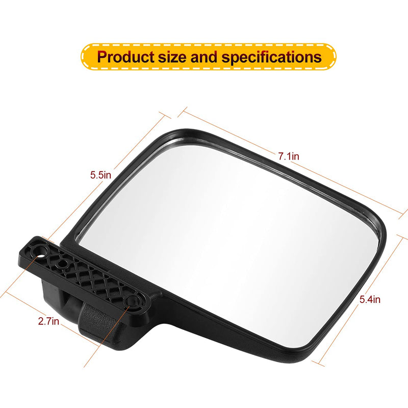  [AUSTRALIA] - Golf Cart Side Mirrors for Club Car EZ-GO Yamaha and other 180°Adjustable Folding Wide-Angle Side View Mirror