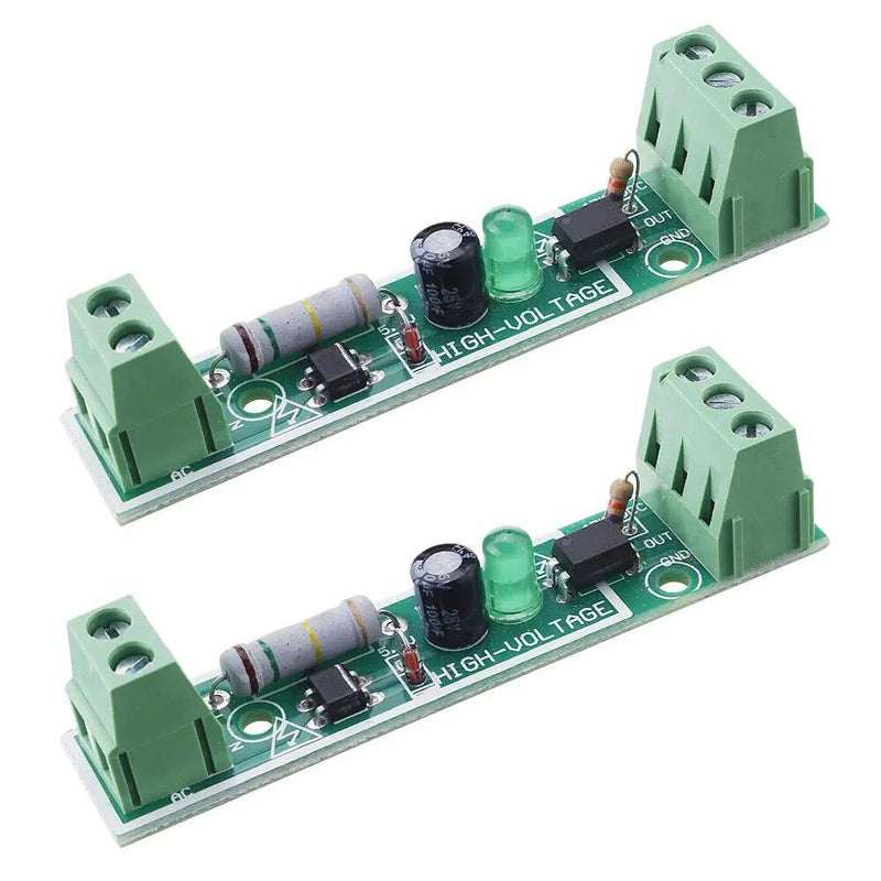  [AUSTRALIA] - Fasizi 2PCS AC 220V Microcontroller TTL Level Optocoupler Isolation Module SCM Test Board for PLC 1 Channel