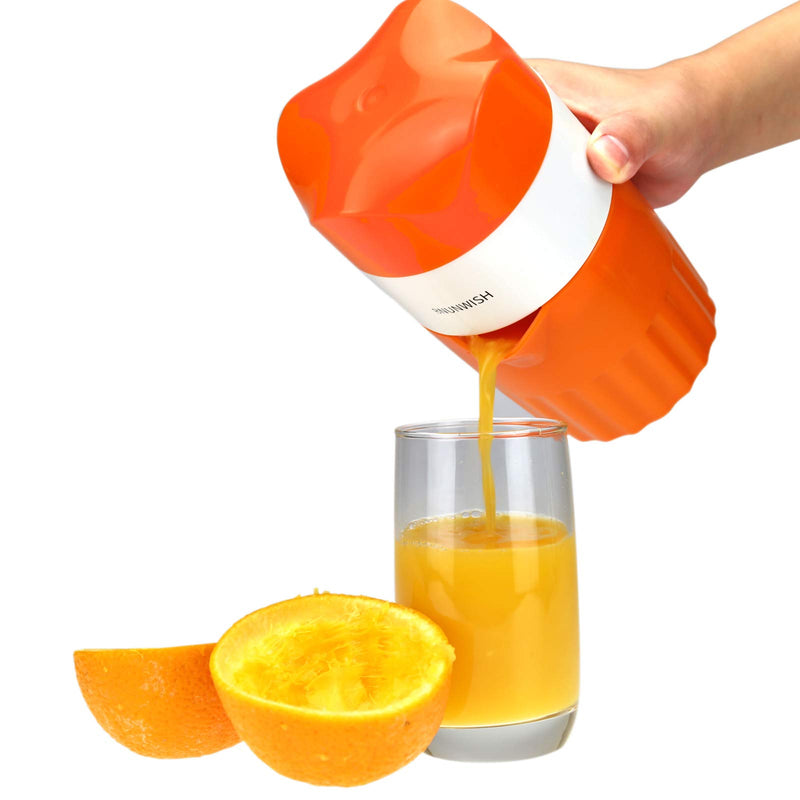  [AUSTRALIA] - Hand Juicer Citrus Orange Squeezer Manual Lid Rotation Press Reamer for Lemon Lime Grapefruit with Strainer and Container, 2 Cups Orange Juicer