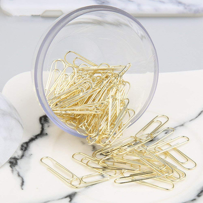 Marble Office Supplies Set-Magnetic Paper Clip Dispenser (with 100pcs Gold Paper Clips) Memo Sticky Notes Holder, Marble Gold Desk Accessories Organizer - LeoForward Australia
