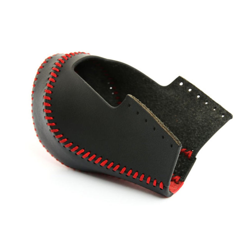  [AUSTRALIA] - Genuine Leather Automatic at Gear Shift Knob Cover Protector Trim Fit Infiniti FX35 QX56 QX80 QX70 QX50 Q60 Q40 FX37 EX37 EX25 IPLG G25 (Black+Red Leather) Black+Red Leather