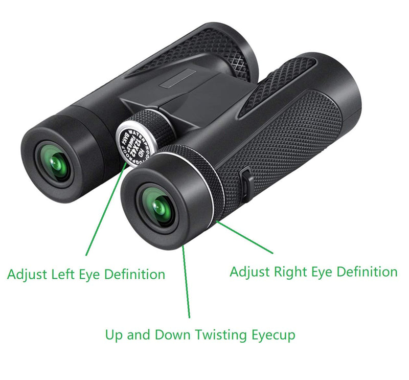  [AUSTRALIA] - 12x42 Binoculars for Adults, Powerful Compact Professional HD Binocular with Low Light Night Vision, Waterproof Binoculars for Bird Watching, Travel, Hunting, Sports, Concert