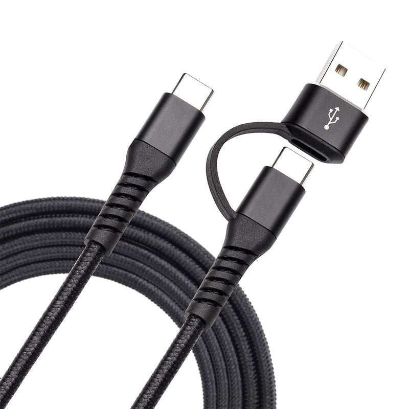  [AUSTRALIA] - USB C to USB C Cable 60W 10ft,QC&PD 2-in-1 USB-A/C to USB-C Fast Charger Cord for Apple MacBook Pro/Air 2020/2019/2018,iPad Pro 2020/2019/2018,Samsung Galaxy S21,Type-C Laptops