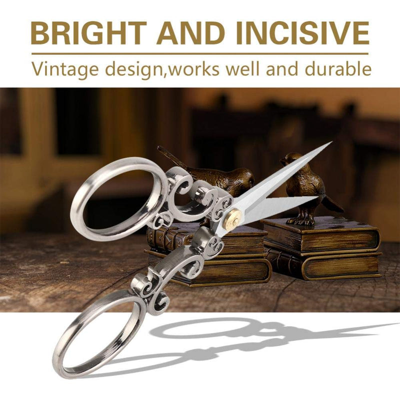  [AUSTRALIA] - Vintage Scissors, Mini Vintage Stainless Steel Sewing Scissors Classical Cutting Embroidery Crafts Tool(#3)