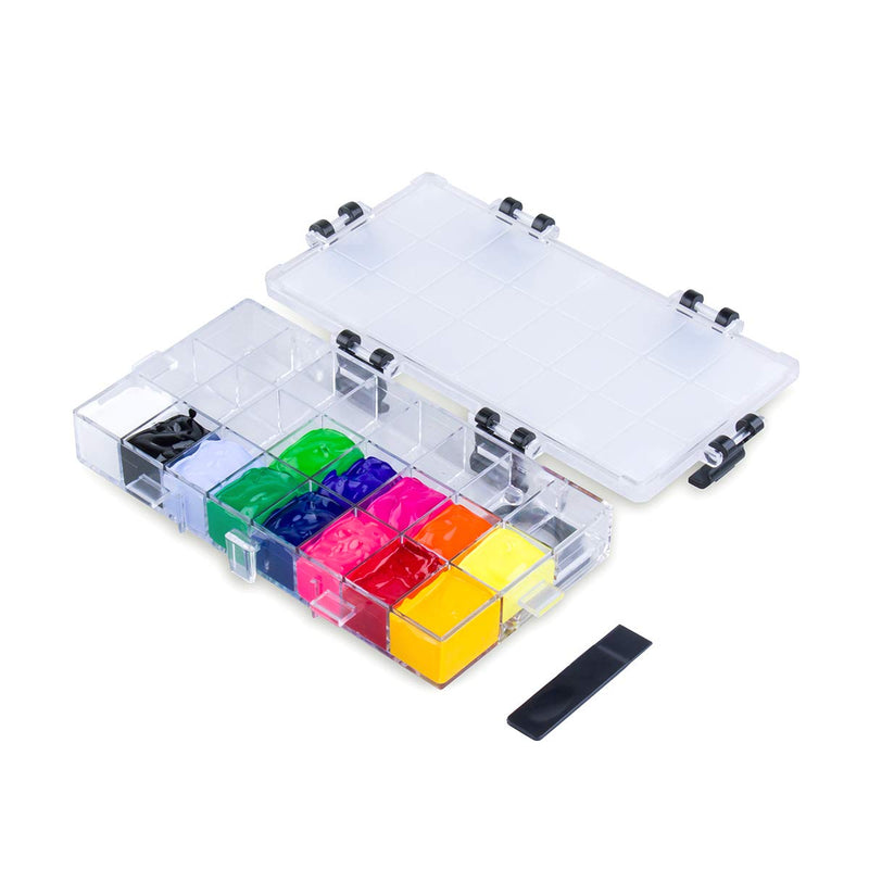  [AUSTRALIA] - Transon Paint Storage Palette Box 24 Wells Airtight Stay Wet for Watercolor, Gouache, Acrylic and Oil Paint