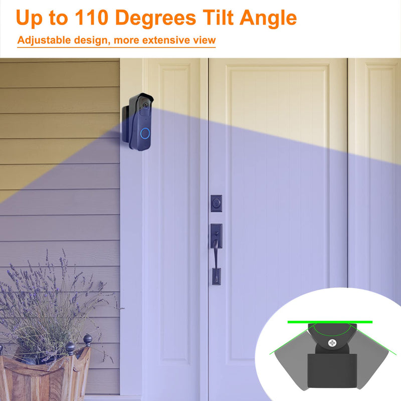  [AUSTRALIA] - Blink Video Doorbell Mount, Adjustable (up to 110 Degrees Tilt) Mounting Bracket for All-New Blink Doorbell, Improve Viewing Angle, Blink Doorbell Security System Accessories, Black