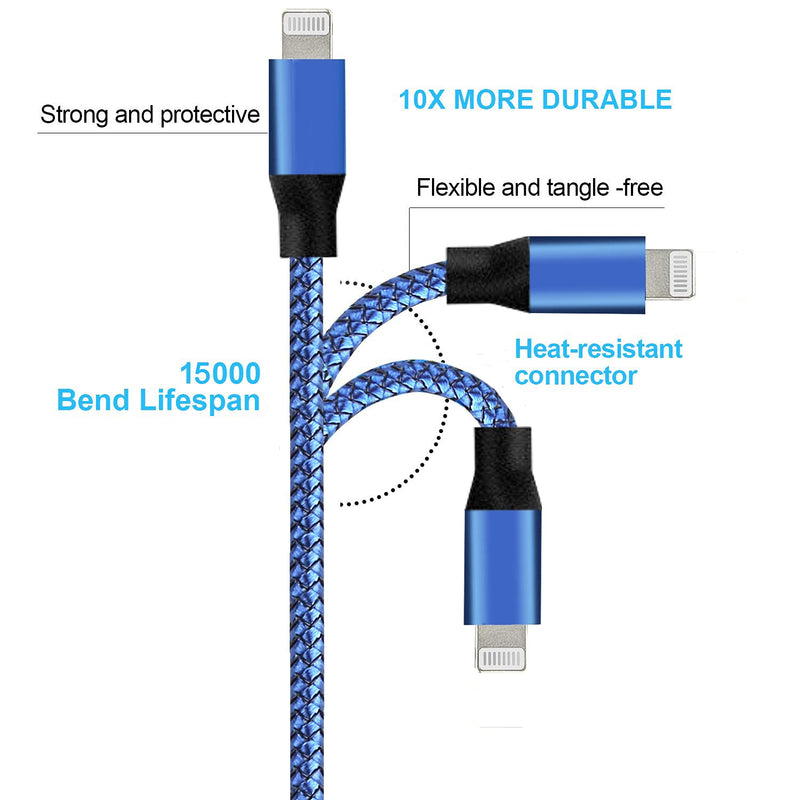  [AUSTRALIA] - Long iPhone 12 Fast Charger Cable Cord,[Apple MFi Certified] USB C to Lightning Cable 2Pack 10FT Apple iPhone Charging Cables Cord Compatible with iPhone 13/12/12 ProMax/11/11 ProMax/XS/XR/8 Plus/iPad