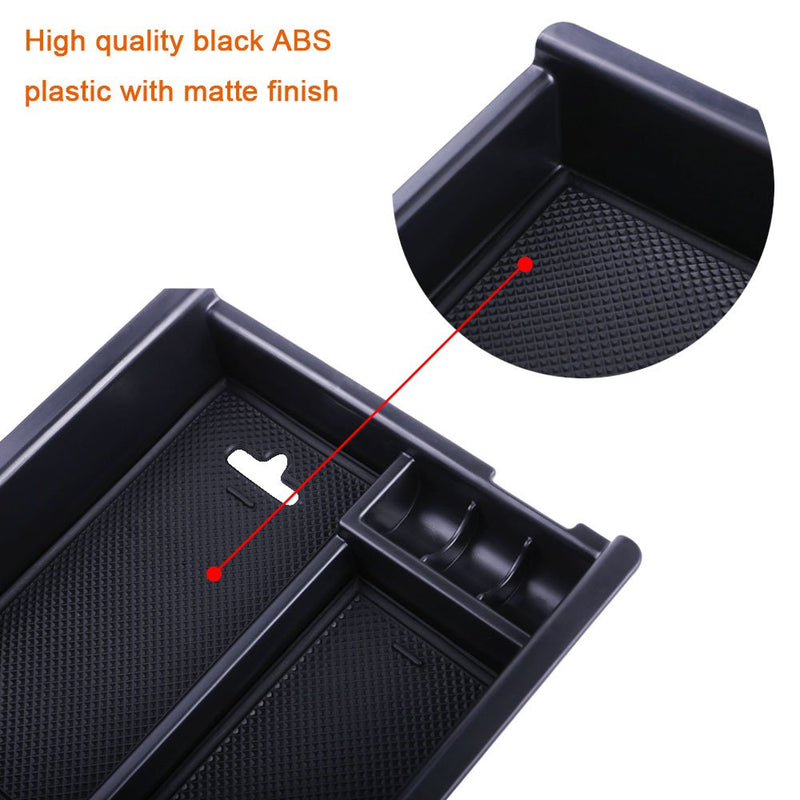  [AUSTRALIA] - JDMCAR Compatible with Tacoma 2016-2019 2020 Center Console Organizer Insert ABS Black Materials Tray, Armrest Box Secondary Storage