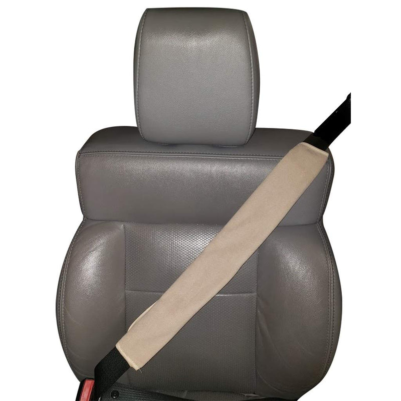  [AUSTRALIA] - Waterproof Seat Belt Protector (Tan) - Removable Auto Car Seatbelt Cover Guards Against Sweat and Odor Tan