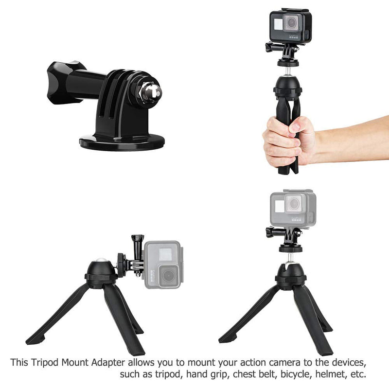  [AUSTRALIA] - JJC Mini Tabletop Tripod Stand and Handle Grip for GoPro Hero 10 9 8 7 DJI Osmo Insta360 AKASO Action Camera, iPhone Android Samsung Phone, Compact DSLR Mirrorless Digital Vlog Camera and Camcorder Non-extendable