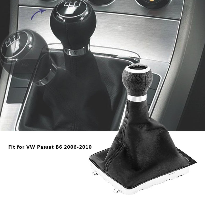  [AUSTRALIA] - Keenso 5 Speed Car Gear Shift Knob Gearstick Gaiter Boot Frame Kit Dustproof Cover for VW Passat B6 2006-2010