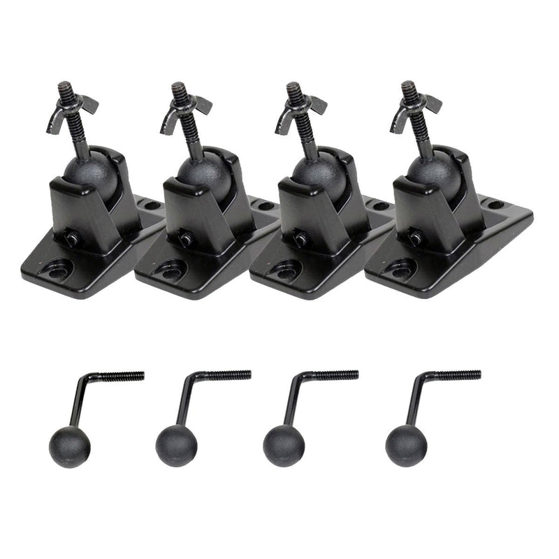  [AUSTRALIA] - VideoSecu Universal Wall Ceiling Audio Speaker Mount for Home Theater Speaker Satellite Speaker Bracket - 4 Packs MS40B4 WN3 4 Pack