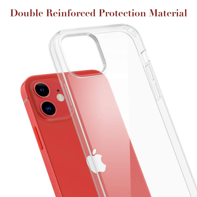  [AUSTRALIA] - Caka Clear Case for iPhone 12/12 Pro, iPhone 12 12 Pro Case with Crossbody Strap Adjustable Neck Lanyard Shockproof Protective Case for iPhone 12/12 Pro 6.1 inches -Clear