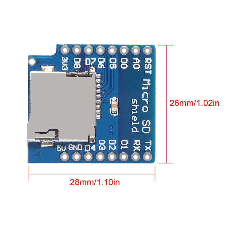  [AUSTRALIA] - ACEIRMC 10pcs Micro SD Card Shield D1 Mini TF WiFi ESP8266 Compatible for WeMos D1 Mini TF Card Module