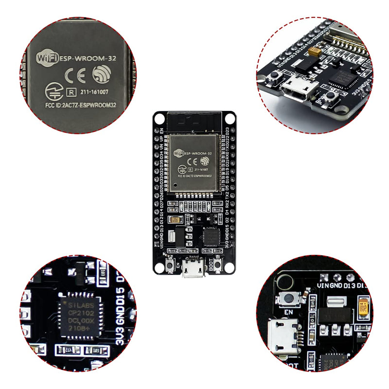  [AUSTRALIA] - Hosyond 2Pack ESP32 ESP-32S ESP-WROOM-32 Development Board CP2102 Chip Dual Core Microcontroller Compatible with Arduino