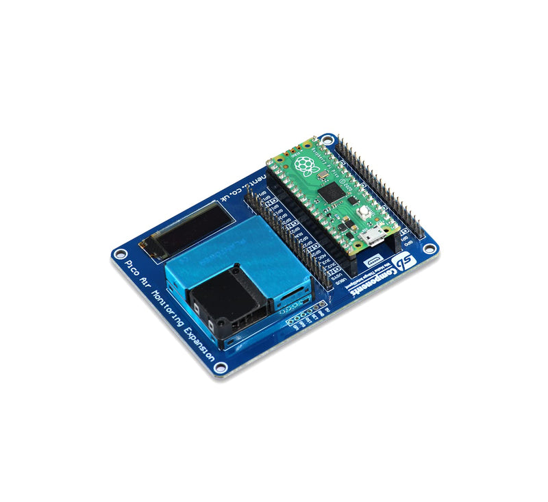  [AUSTRALIA] - Raspberry Pi Pico Air Monitoring Expansion PMSA003 Sensor Air Monitor HAT for Raspberry Pi Pico with inbuilt 0.91" OLED Display