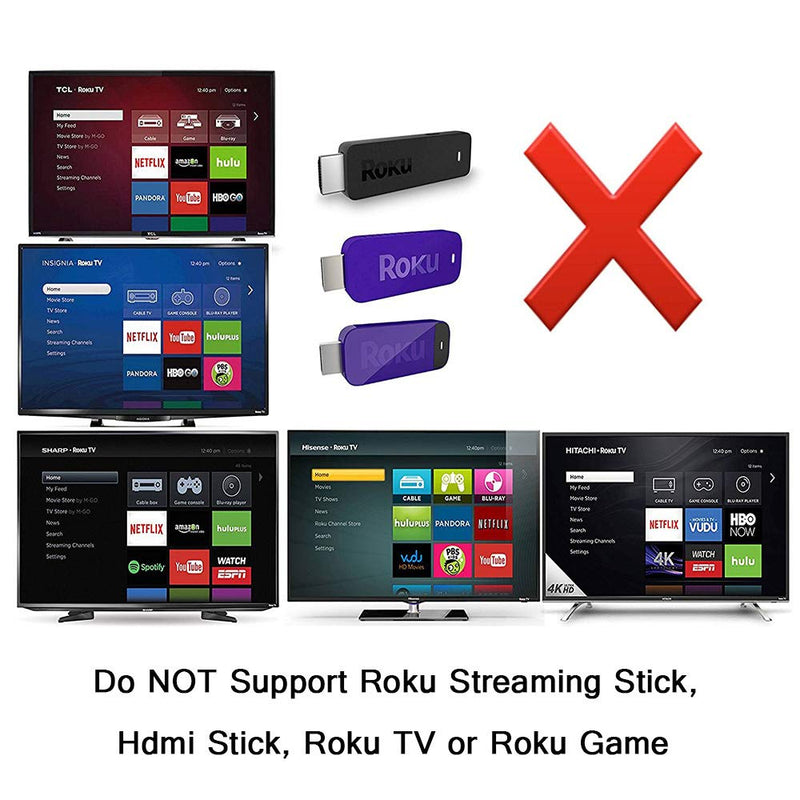 Gvirtue Lost Remote Control Replacement Compatible with Roku 1, Roku 2, Roku 3, Roku 4, (HD, LT, XS, XD), Roku Express. Do NOT Support Roku Stick, Roku Premiere, Roku Ultra, Roku TV or Roku Game - LeoForward Australia