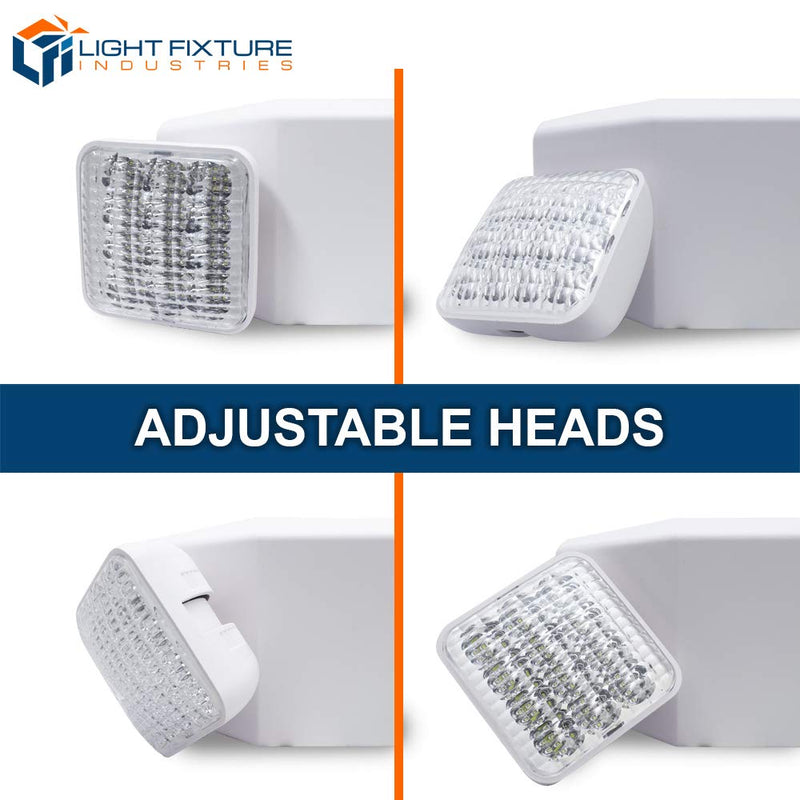  [AUSTRALIA] - LFI Lights - UL Certified - Hardwired LED Standard Emergency Light - Square Head - EL2WBB