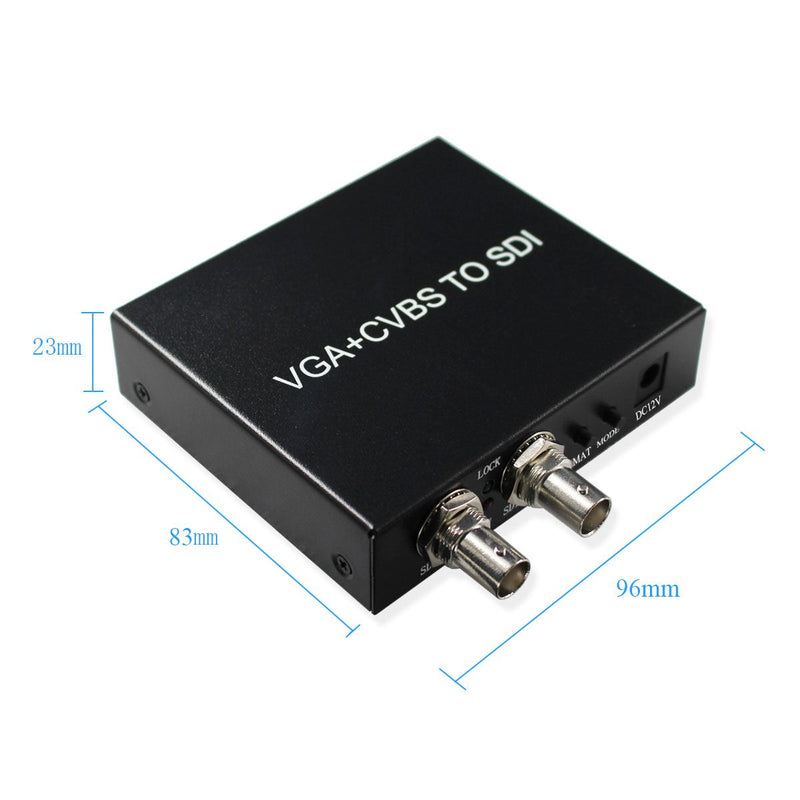  [AUSTRALIA] - VGA+CVBS to SDI Converter,VGA AV+R/L Audio to SD/HD/3G SDI Box Broadcas,Two sdi Out Port , with us Power Adapter