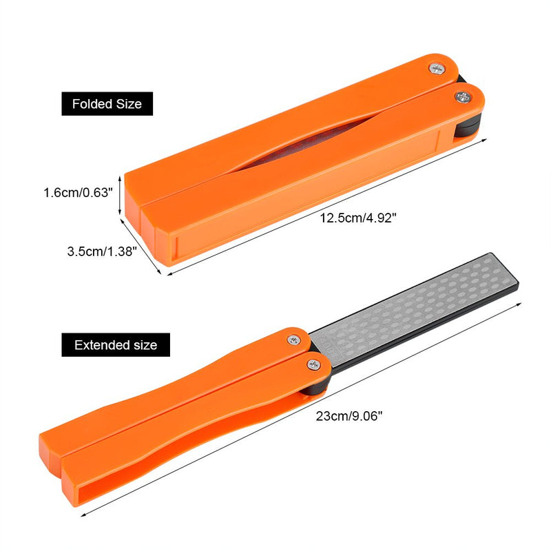  [AUSTRALIA] - Whetstone Sharpener Stone Folding Double-Sided Stone Portable Fine Coarse Grinding Outdoor Camping Tool 400/600# (Yellow) Yellow