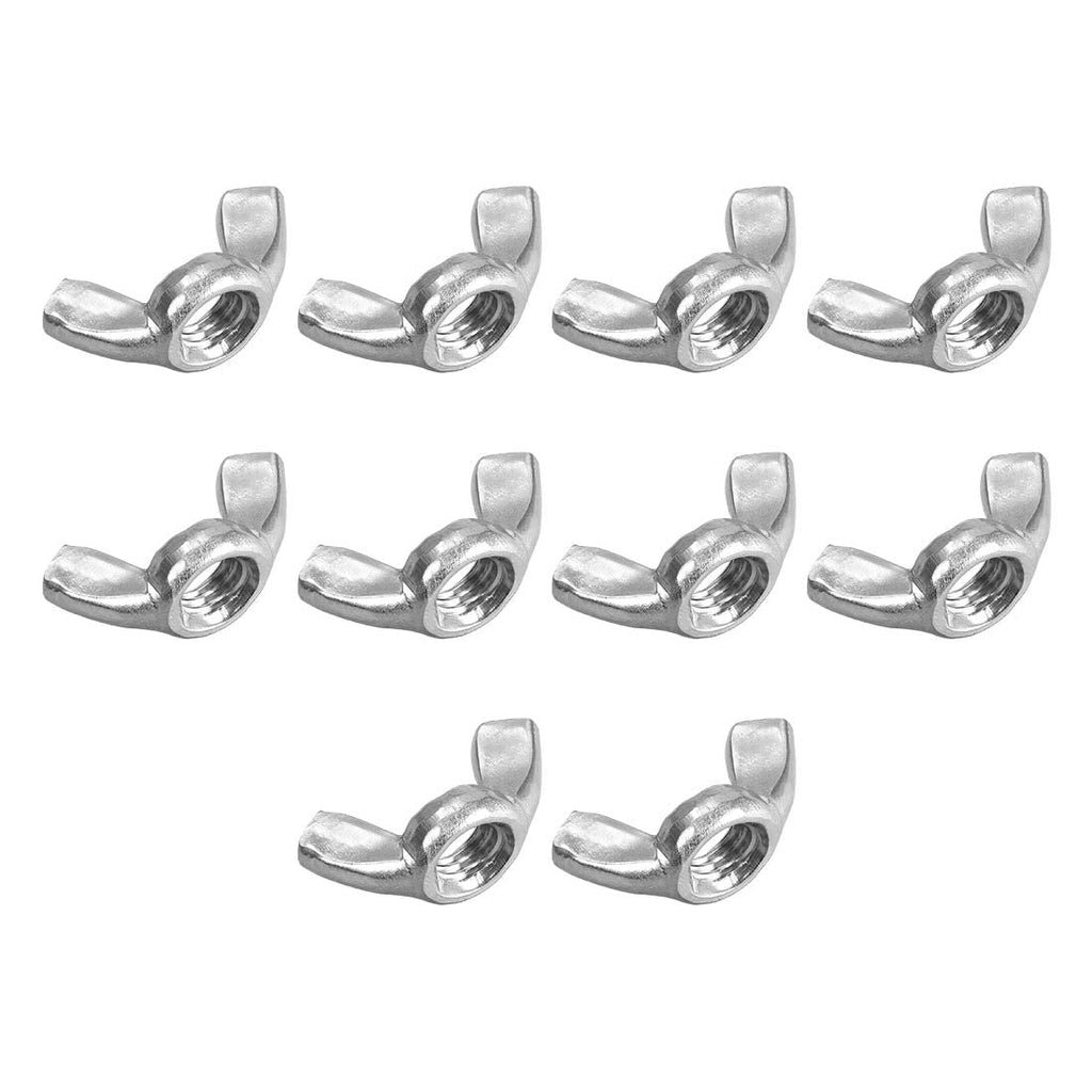  [AUSTRALIA] - uxcell M8 Wing Nuts, Carbon Steel Zinc Plated Fasteners Parts Hurrican Screws Hand Twist Tighten Ear Butterfly Nut, 10pcs