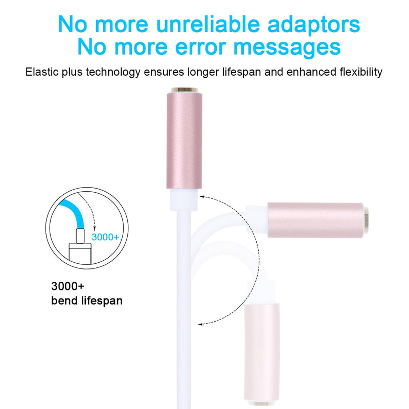  [AUSTRALIA] - Tranesca Apple MFI Certified Lightning to 3.5 mm Headphone Jack Adapter Compatible with iPhone 11/X/XR/iPhone 8/8 Plus/iPhone 7/7 Plus and More -Music Control & Calling Function Supported (Rose Gold) Rose Gold