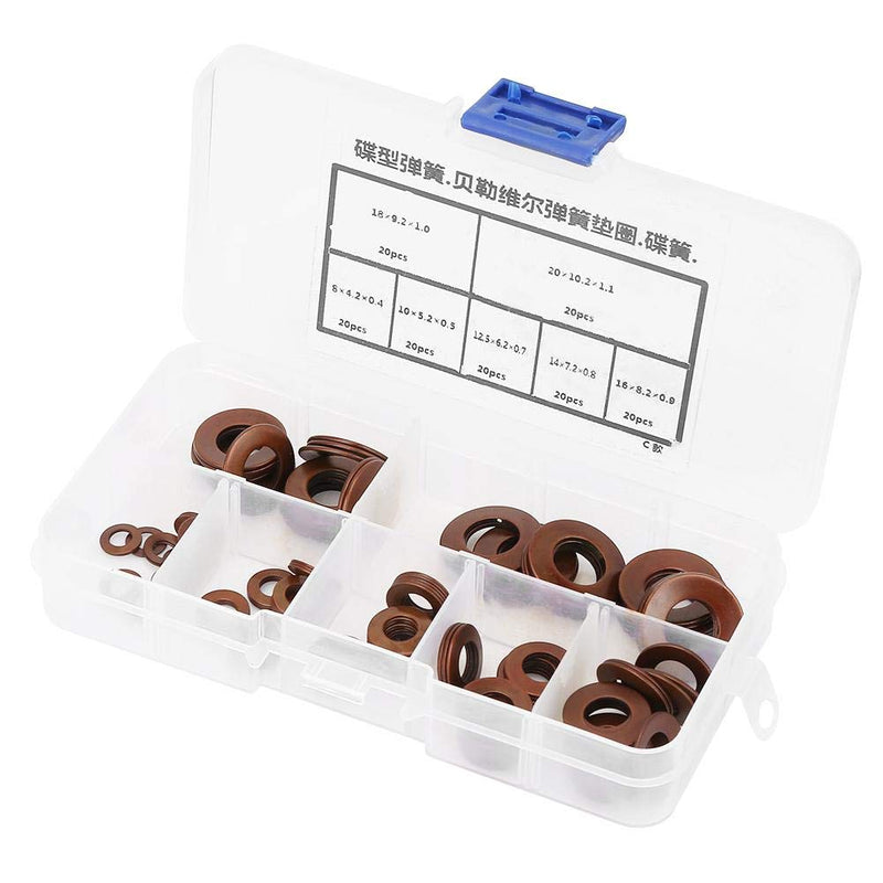  [AUSTRALIA] - 7 Sizes Belleville Stainless Steel Flat Compression Spring Disc Locking Washers Electrical Connection Assortment Set Bronze