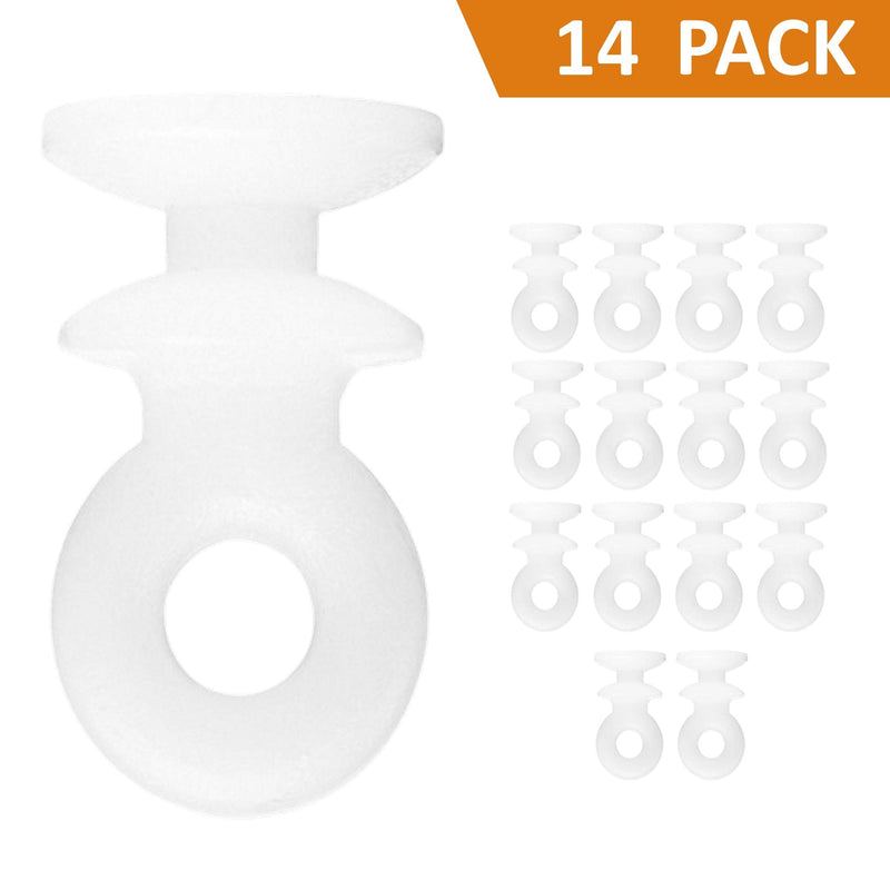  [AUSTRALIA] - DMSE Wholesale Ball Head Carrier Curtain Carriers Glides Sliders Slide, and Rollers (14 Pack) 14