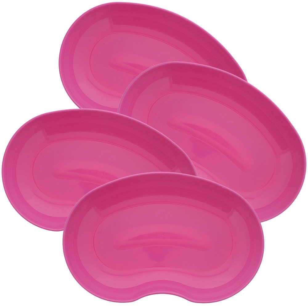  [AUSTRALIA] - Kosmetex kidney bowl made of plastic, food-safe, disinfectable, autoclavable, assorted colors, 4x pink