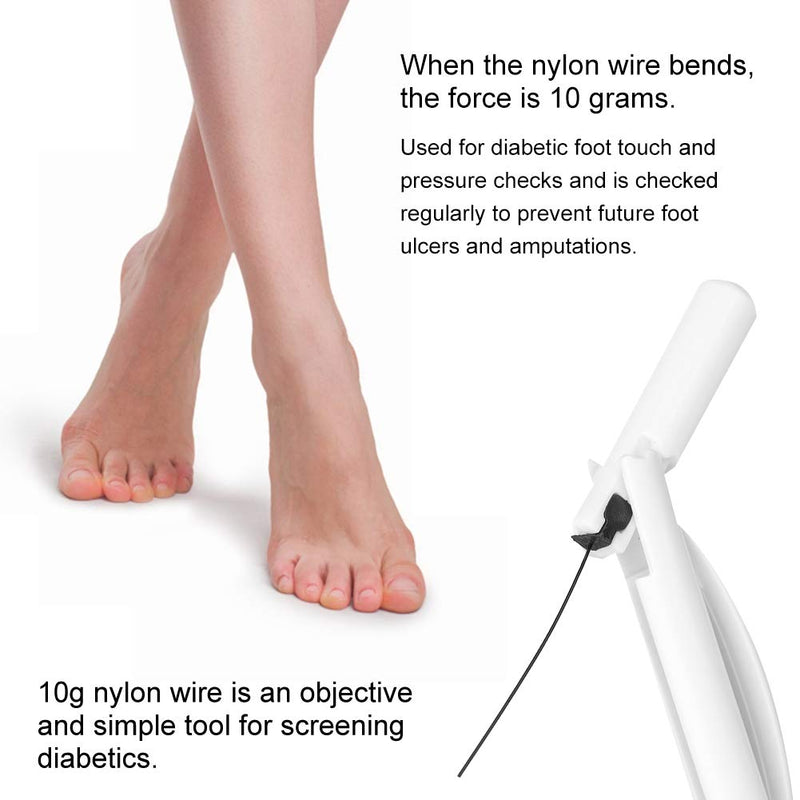  [AUSTRALIA] - 10 Gram Diabetic Foot Monofilament Test Pen Foot Neuropathy Test Monofilaments White Color