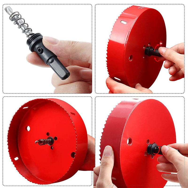  [AUSTRALIA] - ASTP&FH 2-3/4" Hole Saw with Arbor Mandrel ,HSS Bi-Metal & Heavy Duty Steel Design, for Metal,Stainless Steel,Cornhole Boards,Drywall,Plastic,Brass,Aluminum,Iron and Wood（70 mm） 70mm