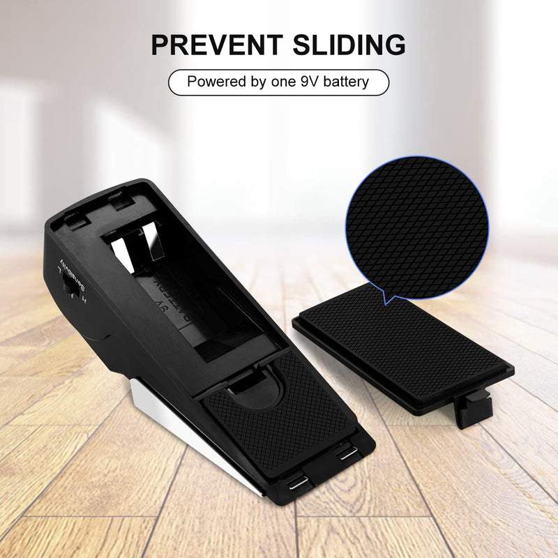  [AUSTRALIA] - Door Stop Alarm, Door Stopper with 120DB Security Alarm, Floor Wedge Door Stop Siren, Door Security Devices for Traveling, Apartment, Hotel and Home (Pack of 3) 3 Pack Black