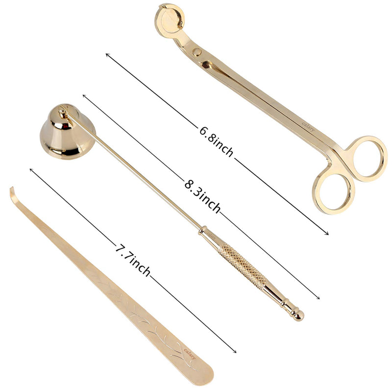  [AUSTRALIA] - calary Candle Wick Trimmer & Candle Accessory Champange Gold